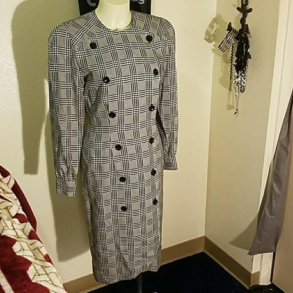 Vintage Nipon Boutique houndstooth dress sz 6